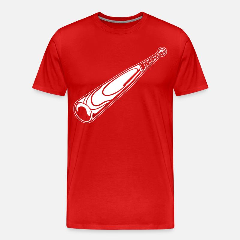 Baseballschläger - Männer Premium Bio T-Shirt - Rot