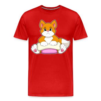 Os de chat - T-shirt bio Premium Homme - rouge - Devant - Damien (186cm)