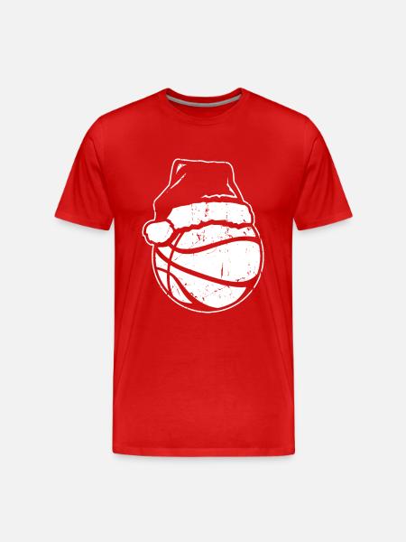 Basketball Santa Claus - Men's Premium Organic T-Shirt - red