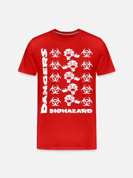 Gas mask and dangers - Men's Premium Organic T-Shirt - red