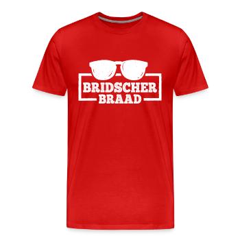 Bridscherbraad fränkischer Dialekt Übersetzer - Männer Premium Bio T-Shirt - Rot - Vorne - Damien (186cm)