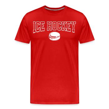 Eishockey  - Männer Premium Bio T-Shirt - Rot - Vorne - Damien (186cm)