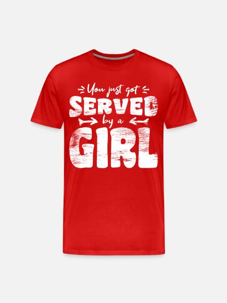 Tennis de table filles - T-shirt bio Premium Homme - rouge