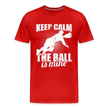 Receveur de baseball - T-shirt bio Premium Homme - rouge - Devant - Damien (186cm)