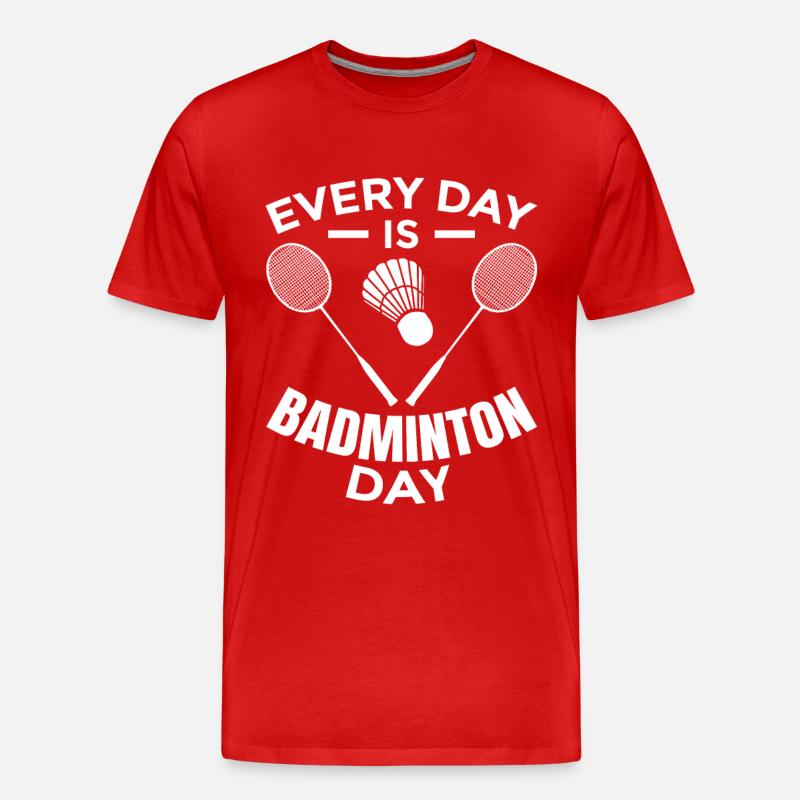Badminton Routine - Männer Premium Bio T-Shirt - Rot