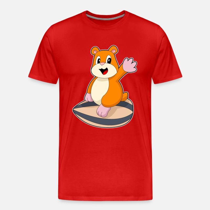 Hamster Samen - Männer Premium Bio T-Shirt - Rot