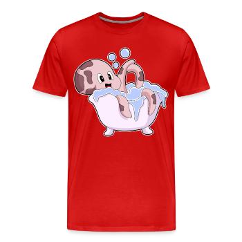 Baignoire Octopus - T-shirt bio Premium Homme - rouge - Devant - Damien (186cm)