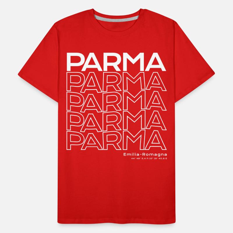 Parma Repeat Typo Emilia-Romagna Männer Premium Bio T-Shirt