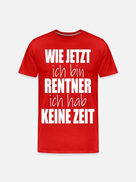 hvordan jeg nu er pensioneret, har jeg ikke tid - Herre Premium T-shirt økologisk - rød