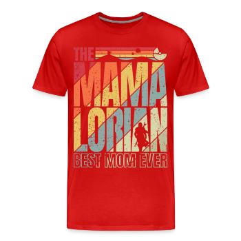 The Mamalorian Vintage : Meilleure Maman ! - T-shirt bio Premium Homme - rouge - Devant - Damien (186cm)