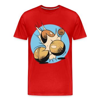 Boules boules boules pour boule pétanque boule - T-shirt bio Premium Homme - rouge - Devant - Damien (186cm)