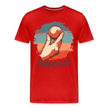 Boules de boule pour Bouler Boccia Jeu Botcha Boule - T-shirt bio Premium Homme - rouge - Devant - Damien (186cm)