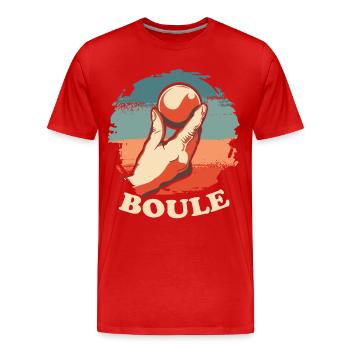 Boules de boule pour Bouler Boccia Jeu Botcha Boule - T-shirt bio Premium Homme - rouge - Devant - Damien (186cm)