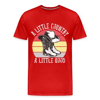 Little Country Little Hood Cowboy Musique country - T-shirt bio Premium Homme - rouge - Devant - Damien (186cm)