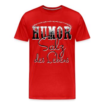 Humour Sel de Vie - T-shirt bio Premium Homme - rouge - Devant - Damien (186cm)