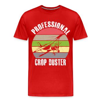 Crop Dusting in Progress Crop Dusting Duster Plane - Men's Premium Organic T-Shirt - red - Front - Damien (186cm)