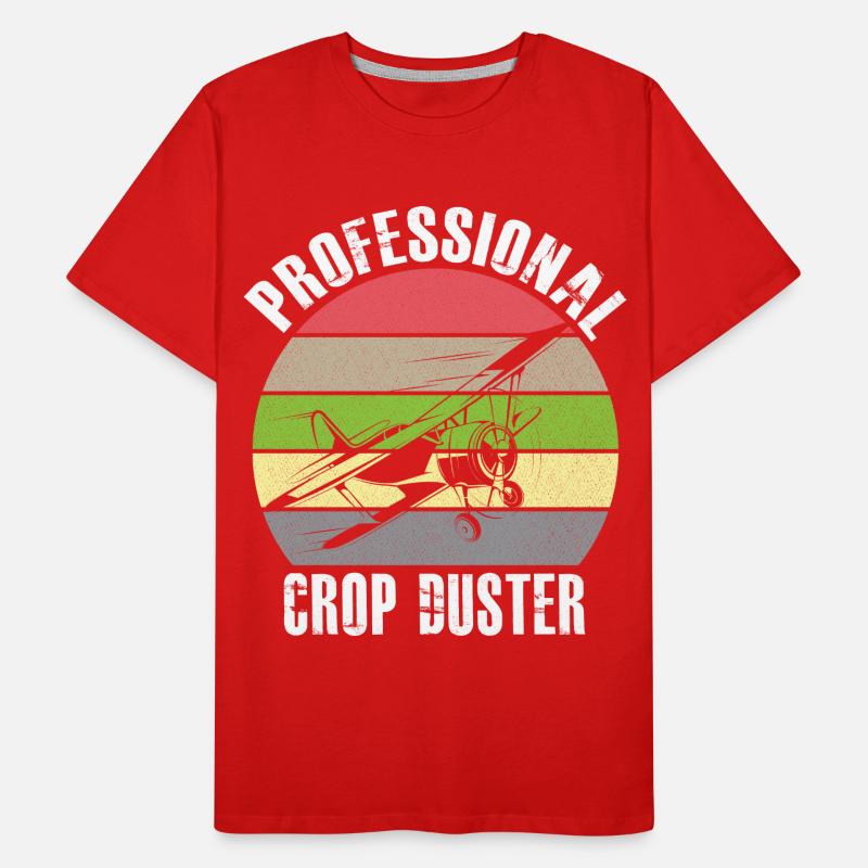 Crop Dusting in Progress Crop Dusting Duster Plane Men's Premium Organic T-Shirt
