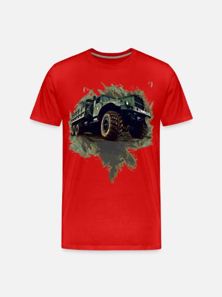 Kraz LKW - Männer Premium Bio T-Shirt - Rot