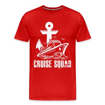 Cruise Ship Cruise Squad Cruise - Men's Premium Organic T-Shirt - red - Front - Damien (186cm)