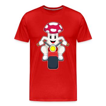 Moto Pilz - T-shirt bio Premium Homme - rouge - Devant - Damien (186cm)