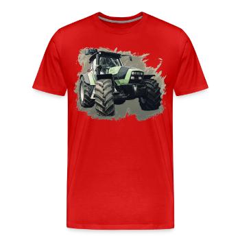 Agrotron K 110 - Männer Premium Bio T-Shirt - Rot - Vorne - Damien (186cm)