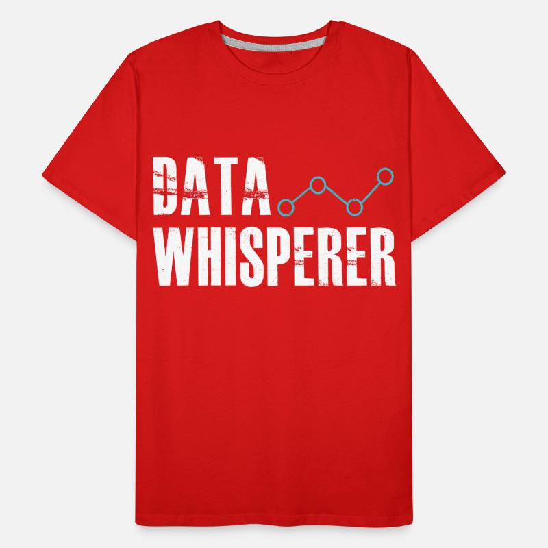 Data Whisperer Science Analyst Ingénieur logiciel T-shirt bio Premium Homme