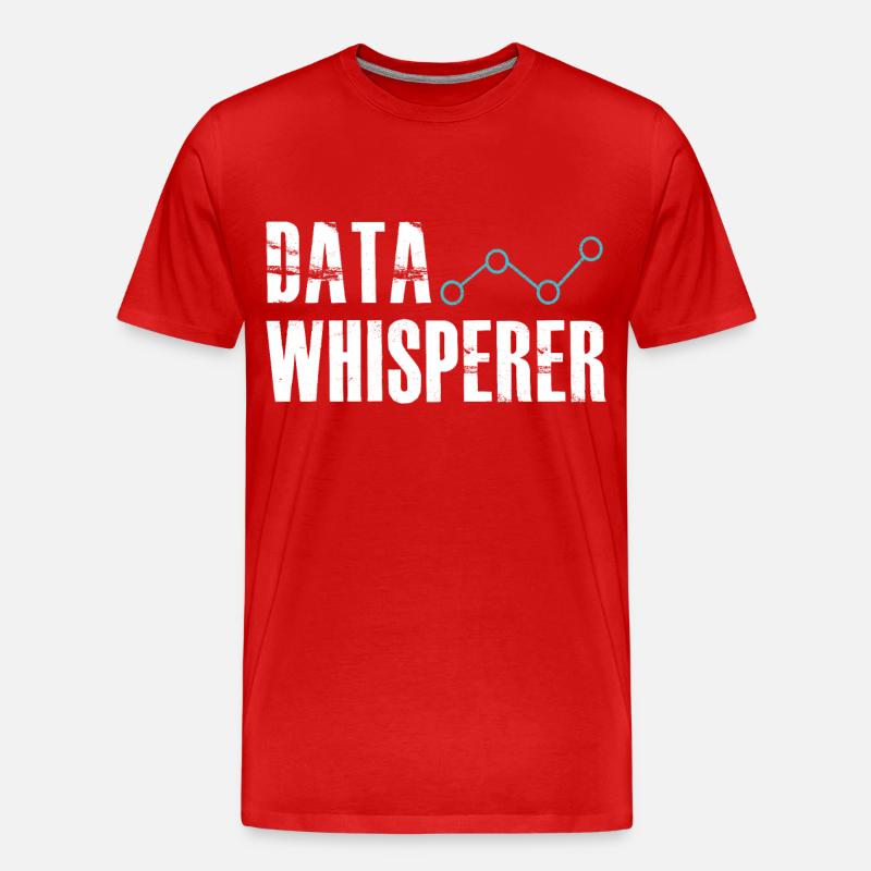 Datenflüsterer, wissenschaftlicher Analyst, Softwareentwickler - Männer Premium Bio T-Shirt - Rot