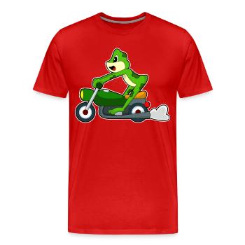 Moto Frog - T-shirt bio Premium Homme - rouge - Devant - Damien (186cm)