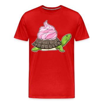 Turtle Frosting - Men's Premium Organic T-Shirt - red - Front - Damien (186cm)