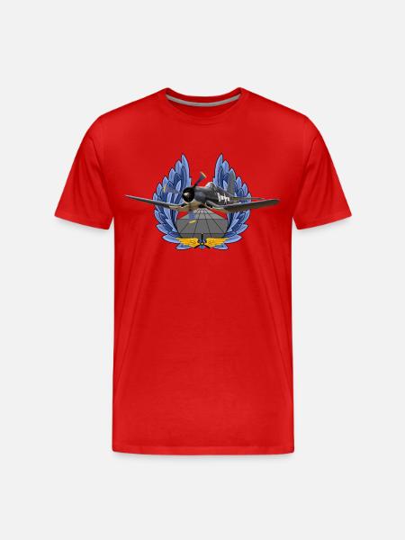 F4U Corsair - Männer Premium Bio T-Shirt - Rot