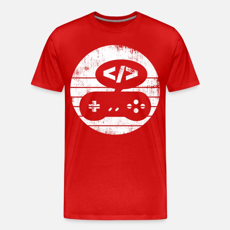 Spieleentwickler - Männer Premium Bio T-Shirt - Rot