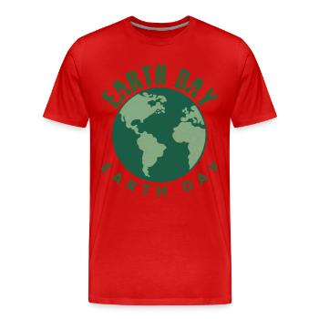 Earth Day Everyday Retro Environment - Männer Premium Bio T-Shirt - Rot - Vorne - Damien (186cm)