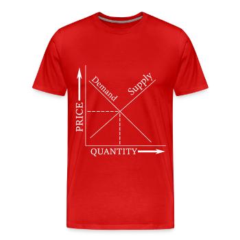 Capitalist Conservative Investor Economics - Men's Premium Organic T-Shirt - red - Front - Damien (186cm)