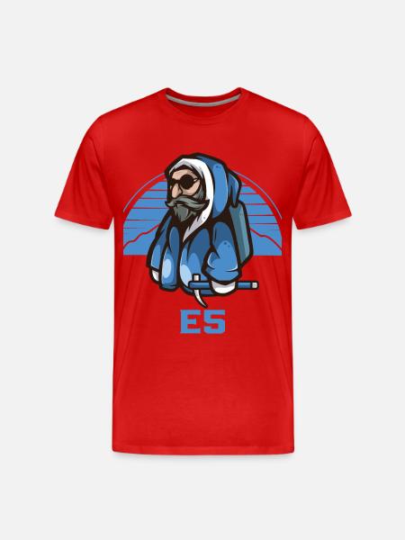 Alpenüberquerung E5 Alpenüberquerer - Männer Premium Bio T-Shirt - Rot