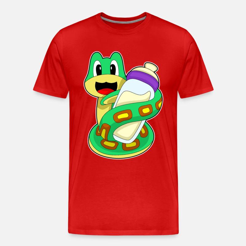 Lait de bébé Snake - T-shirt bio Premium Homme - rouge