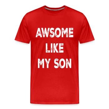 Cadeau de la fête des pères - T-shirt bio Premium Homme - rouge - Devant - Damien (186cm)