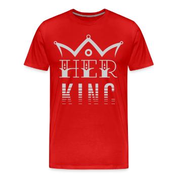 Son roi - T-shirt bio Premium Homme - rouge - Devant - Damien (186cm)