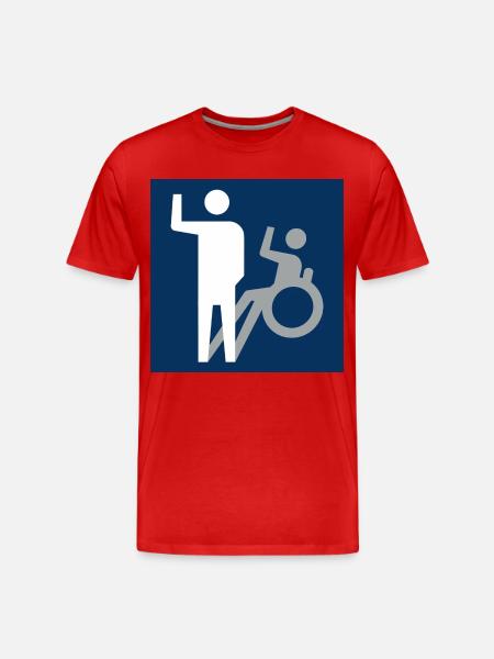 Not all disabilities are visible * - Men's Premium Organic T-Shirt - red