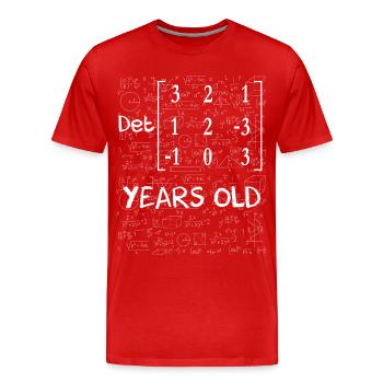 20e anniversaire 20 ans déterminant de matrice - T-shirt bio Premium Homme - rouge - Devant - Damien (186cm)