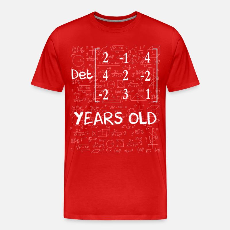 80e anniversaire 80 ans déterminant de matrice - T-shirt bio Premium Homme - rouge