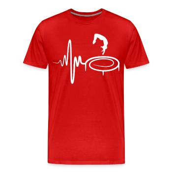Trampolin Kind - Männer Premium Bio T-Shirt - Rot - Vorne - Damien (186cm)