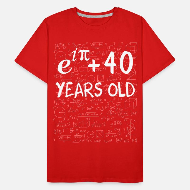 39th Birthday 39 Years Euler Identity Math Gift Men's Premium Organic T-Shirt