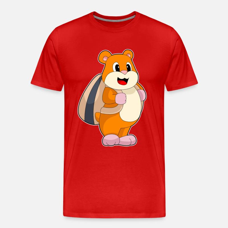 Hamster Samen Rucksack - Männer Premium Bio T-Shirt - Rot