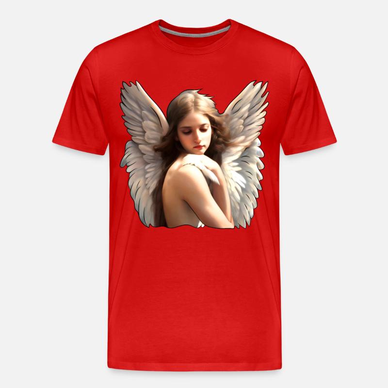 Himmlischer Engel - Männer Premium Bio T-Shirt - Rot