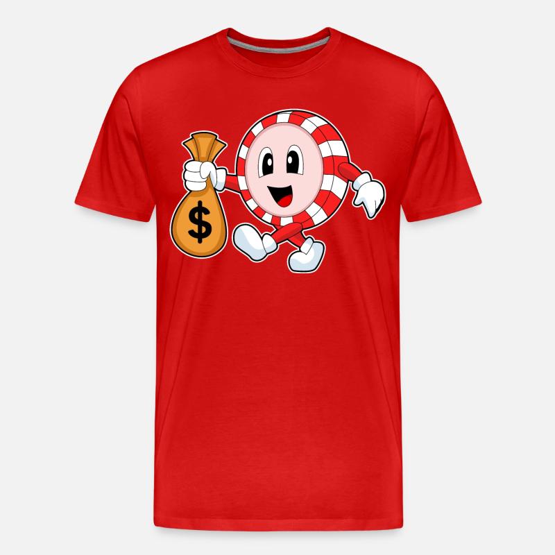 Pokerchips Poker - Männer Premium Bio T-Shirt - Rot