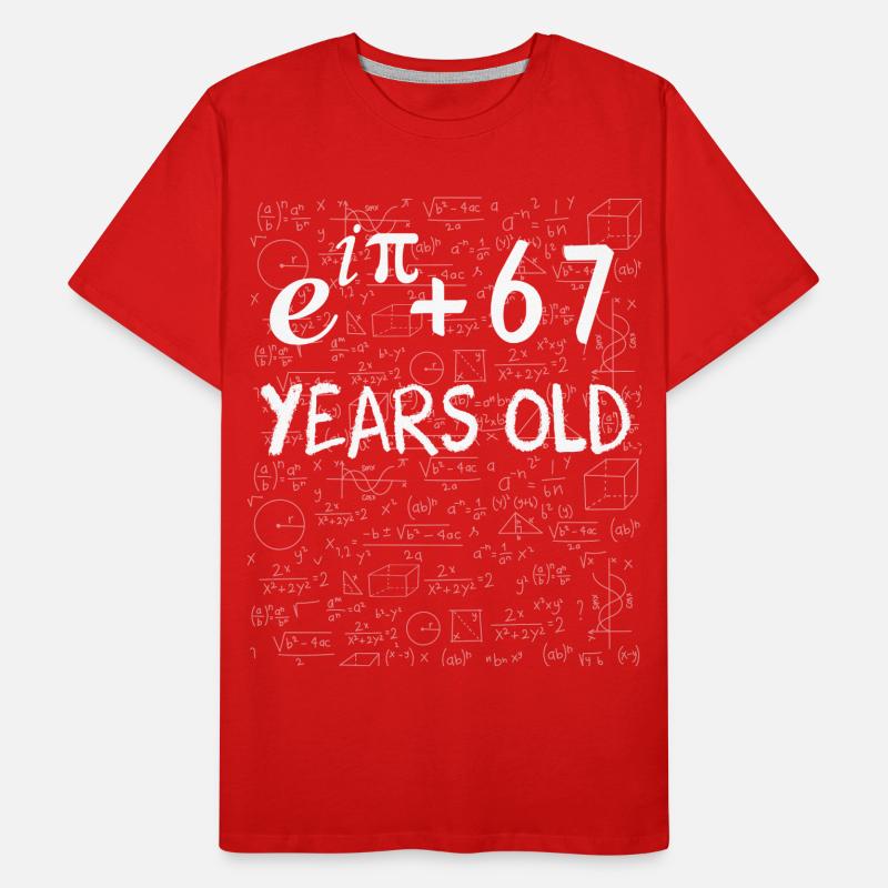 66th Birthday 66 Years Euler Identity Math Gift Men's Premium Organic T-Shirt