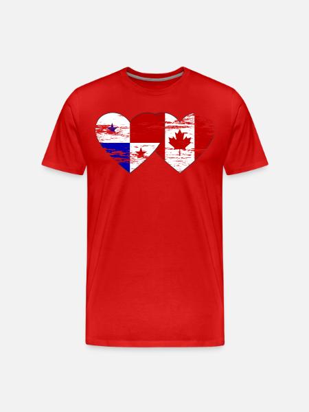 Drapeau du Panama Canada utilisé - T-shirt bio Premium Homme - rouge