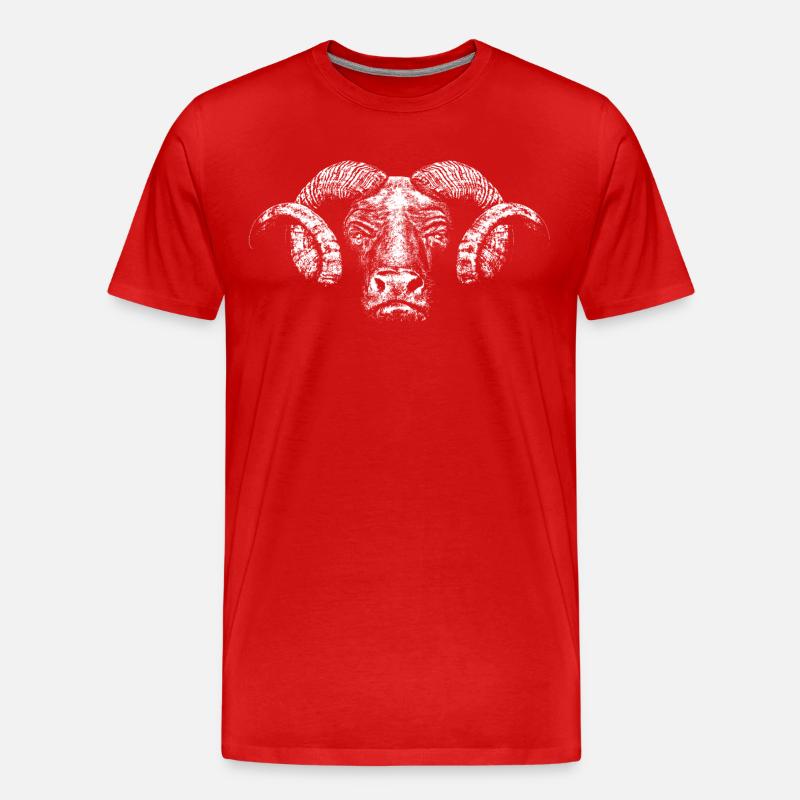 Minotaurus / Kopf - Männer Premium Bio T-Shirt - Rot