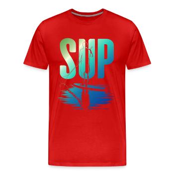 SUP - Männer Premium Bio T-Shirt - Rot - Vorne - Damien (186cm)