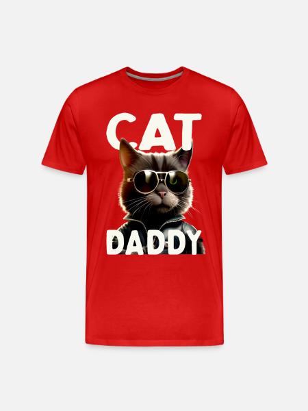 Kat Far Katte Far Kat Far Far Fars Dag Kat - Herre Premium T-shirt økologisk - rød